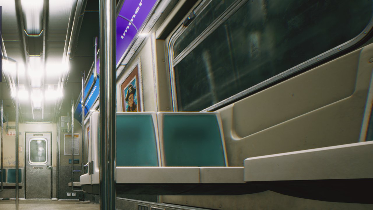 U-Bahn-Wagen in Unreal Engine mit eigenen Motiven